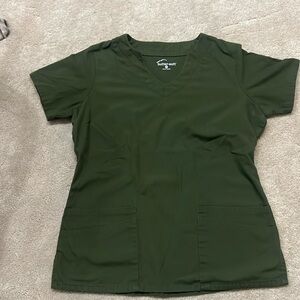 Butter-Soft dark olive scrub top.  I have pants in another listing to match.